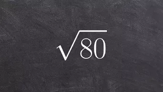 Simplifying the Square Root of a Number Using a Factor Tree Sqrt 80