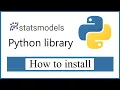 How to install statsmodels Python library 2022 Amit Thinks