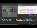 Using Node-JS Server writeFileSync readFileSync Custom Module