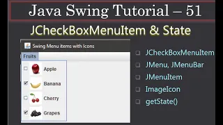 JCheckBoxMenuItem Get Checked Menu Items Swing Tutorials