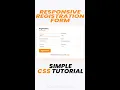 Responsive Registration Form using HTML and CSS Codingscape