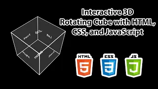 Create an Interactive 3D Rotating Cube with HTML CSS and JavaScript ASMR Coding Tutorial