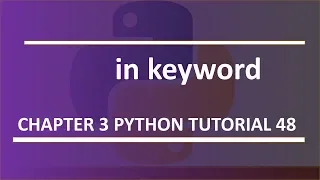 in keyword Python tutorial 48