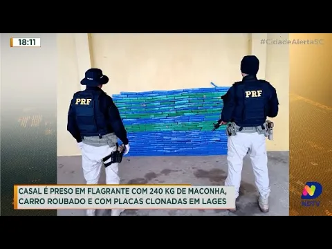 Casal é preso em flagrante com 240kg de maconha em Lages