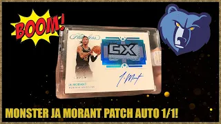 JA MORANT SPONSOR PATCH AUTO Panini Flawless Basketball Hobby 2 Box Case Break