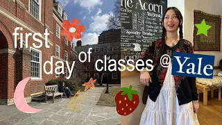 first day of classes yale productive study vlog hanging w friends spring semester
