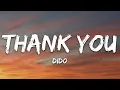 Thank You - Dido 2000s Emotional Song