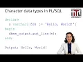 Lecture 2 Declaring PLSQL variables