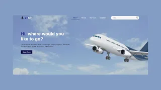 How to create the simple airlines landing page using html css WebDev