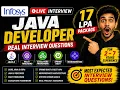 Infosys Java Developer LIVE Interview Multithreading Executors Framework Java 8 Spring Boot