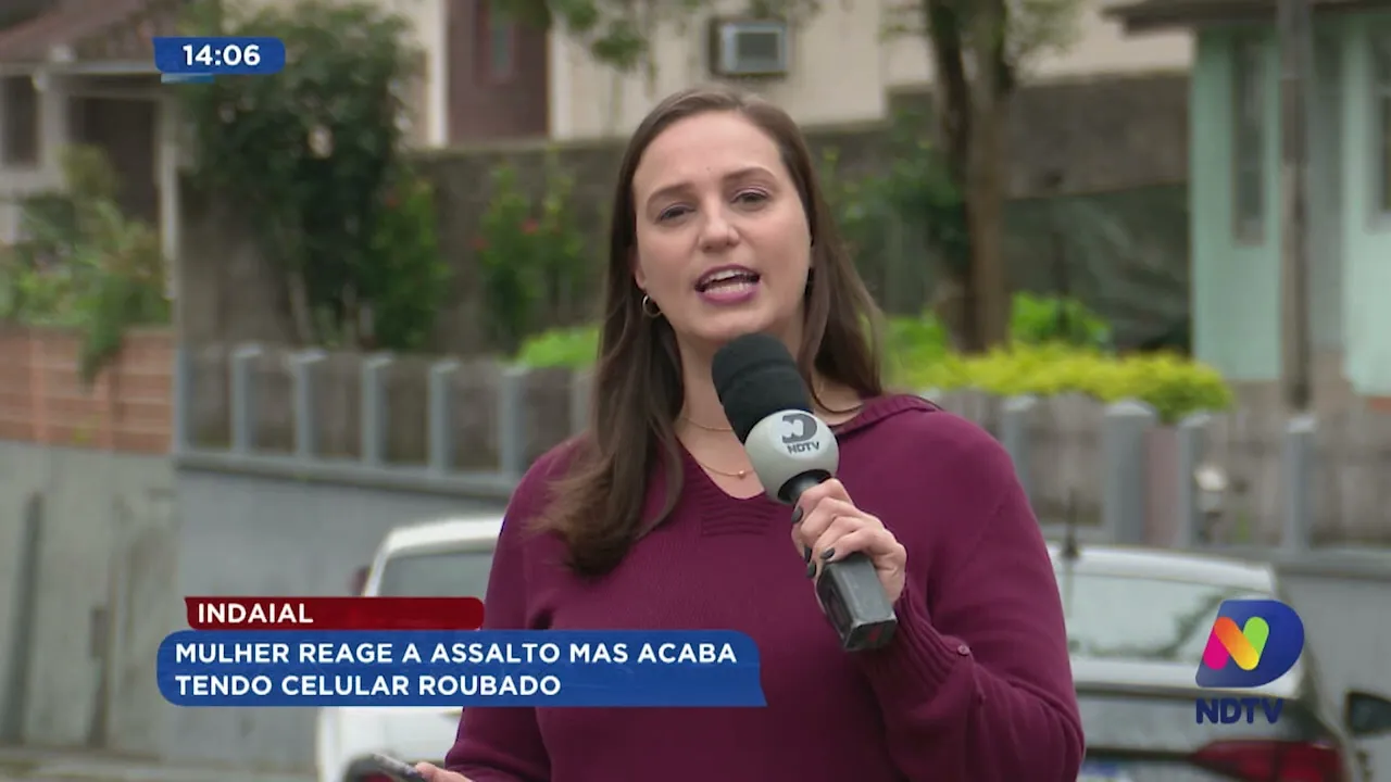 Indaial: mulher reage a assalto mas acaba tendo celular roubado