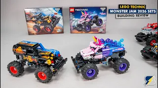 LEGO Technic Monster Jam 2026 Review – 42219 Grave Digger Fire & Ice and 42220 Sparkle Smash