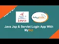 Login application using JSP Servlet MySQL JDBC Java JDBC