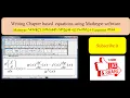 equation writing using MathType software Mathtype Equations