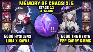 E0 Hysilens Carry W Luka E0 The Herta F2P Carry 3 Stars Memory Of Chaos 11 Honkai Star Rail 3 5