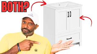 Yaheetech 24 5 Modern Bathroom Vanity Install Review Sink Cabinet Combo with Storage