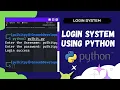 Login System in Python PULKIT PY