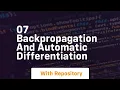 07 backpropagation and automatic differentiation