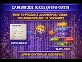 CAMBRIDGE IGCSE How to produce algorithms using pseudocode and flowcharts