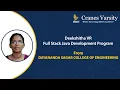 Internship in Full Stack Java Development - Deekshitha