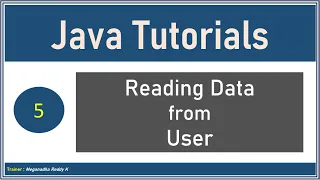 Java Tutorials Read Data from user Scanner Class