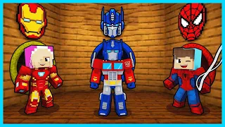 MIPAN & ZUZUZU HARUS PILIH LUBANG SUPERHERO DARI LEMAH SAMPAI KUAT DI MINECRAFT SURVIVAL!