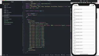 React Native 02 - Part 05 Scroll view flatlist debugging