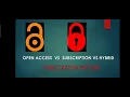 Open Access vs Subscription vs Hybrid Journal paid journal research