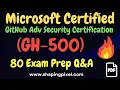 GH-500 GitHub Advanced Security Certification Exam Practice Question and Answers Pass