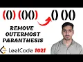 Outermost paranthesis leetcode problem full stack software developer learn coding