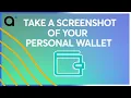 How to take a Screenshot of your Personal Wallet Anycoin Direct