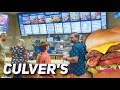 American Fast Food Restaurant Culver s People Interior Price Menu Walking Tour Travel 4K