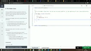 Hackerrank Java basic Skills Certification Solutions Adder Class in JAVA