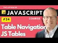 Tables Navigation Table Methods - Master Javascript Basics in Lecture 24