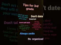 Tips for 3rd grade