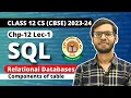 Relational Database Components of a table Chapter 12 SQL Class 12 Computer Science