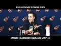 Caitlin Clark Tries Out Some Canadian Foods