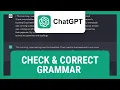 How To Use ChatGPT To Check Correct Grammar