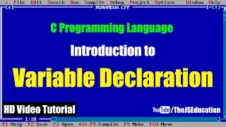 Variable Declaration in C Programming Tutorial