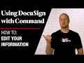 Command DocuSign - How To Edit Your Personal Information in DocuSign