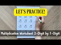 Multiplication Worksheet Multiplying 2-Digit by 1-Digit Numbers