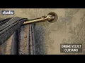 Studio - Ombre Velvet Eyelet Curtains Scarf Pelmet