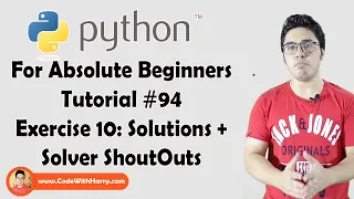 Exercise 10 Solution Shoutouts Python Tutorials For Absolute Beginners In Hindi