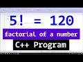 C Program to find the Factorial of a Number using For Loop