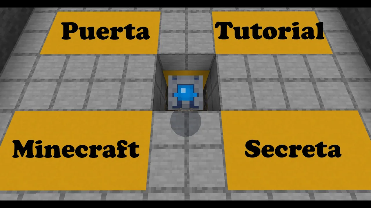 Tutorial Minecraft Bedrock: Puerta oculta en el suelo 2x2