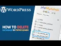 WordPress How to Delete a Database in phpMyAdmin