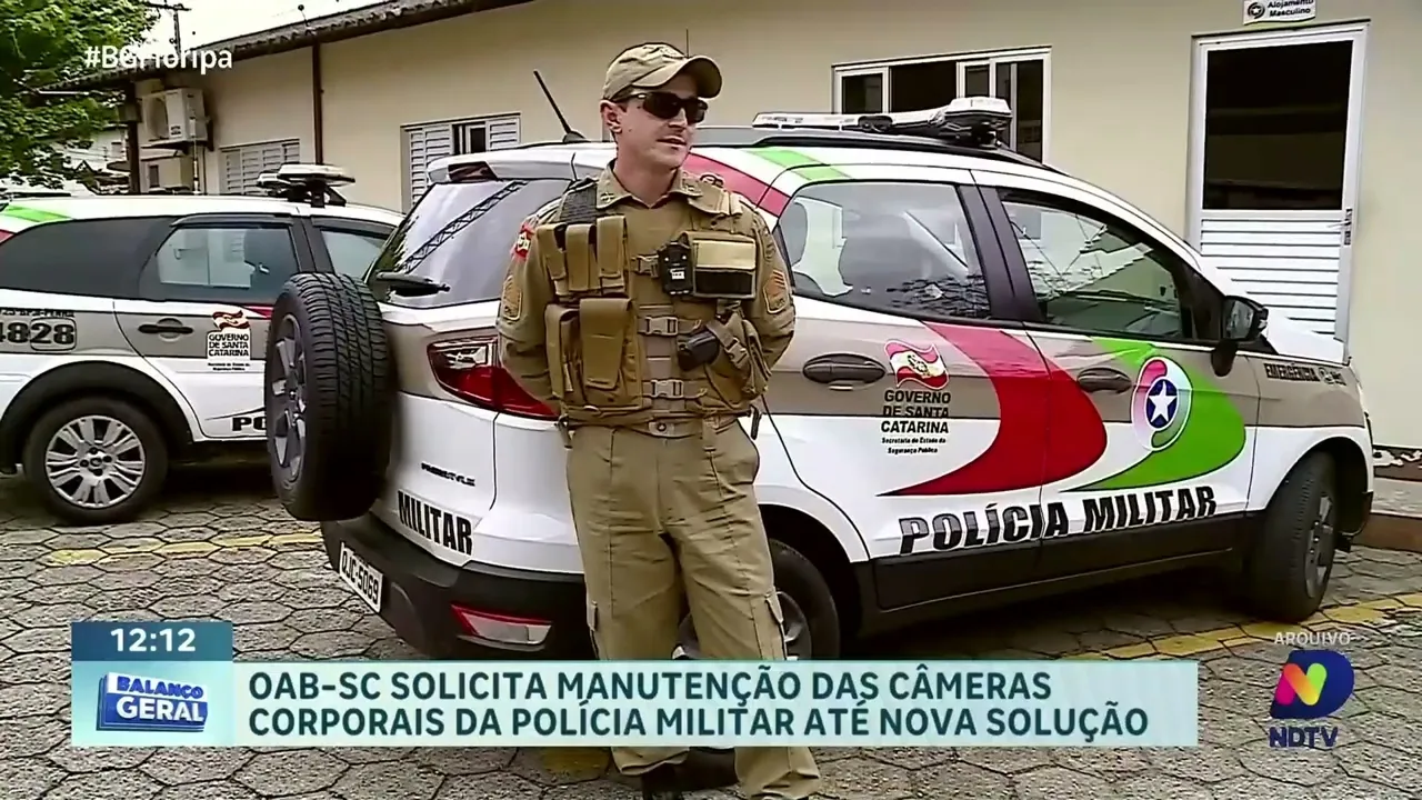OAB-SC pede manutenção das câmeras corporais da Polícia Militar