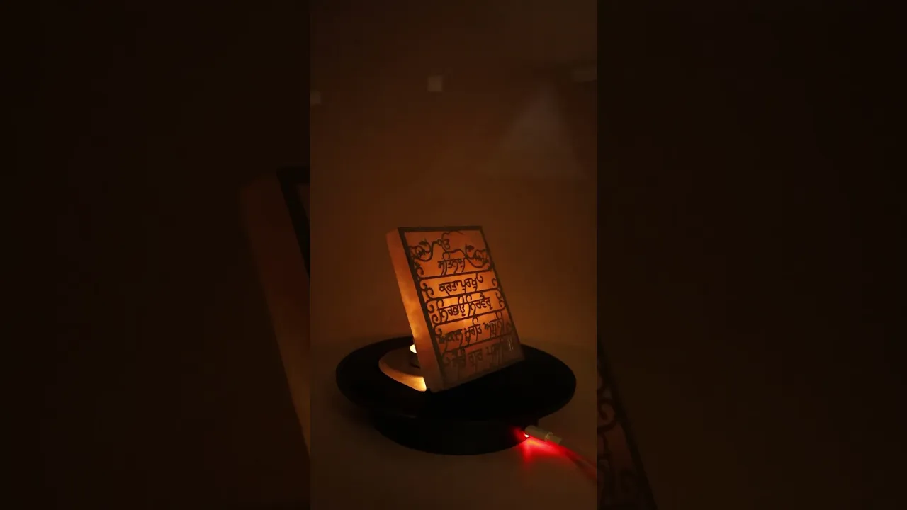 Ik Onkar Mool Mantra Rose Quartz Candle Stand for Peace & Harmony