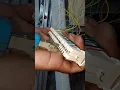 100 pairs cable installing in krone box, Telephone cable