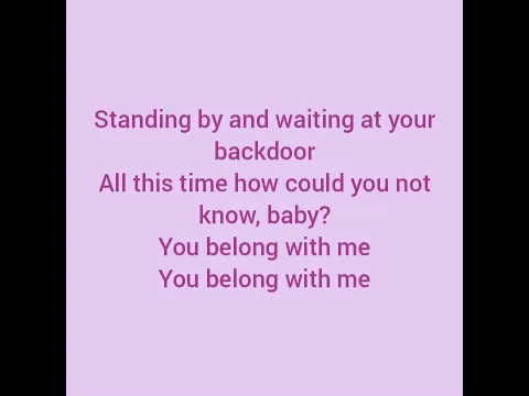 Download MP3 Taylor Swift - You Belong With Me 가사 (English Lyrics)